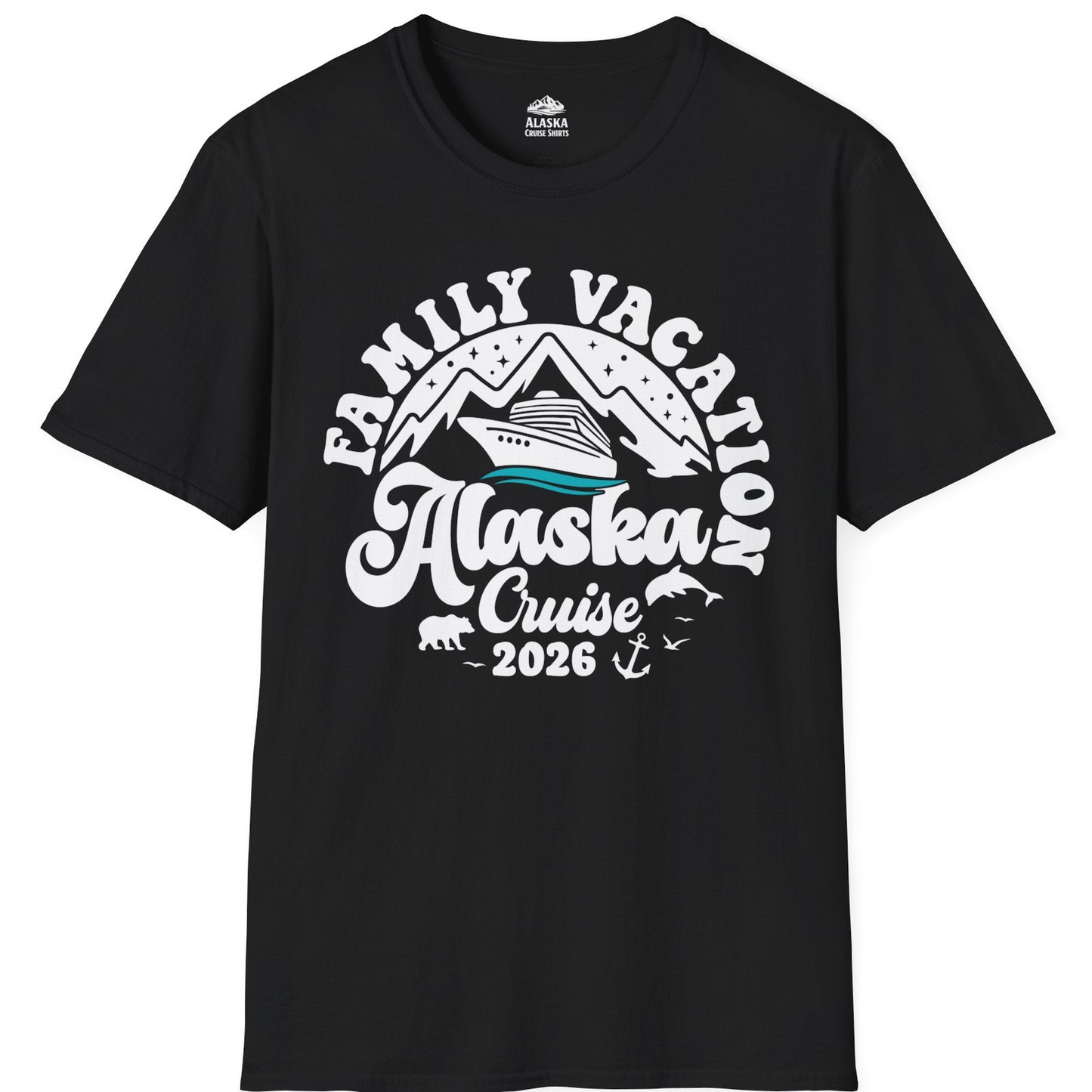 Alaska Family Cruise Shirt T-Shirt – Black – Alaska Cruise Shirts