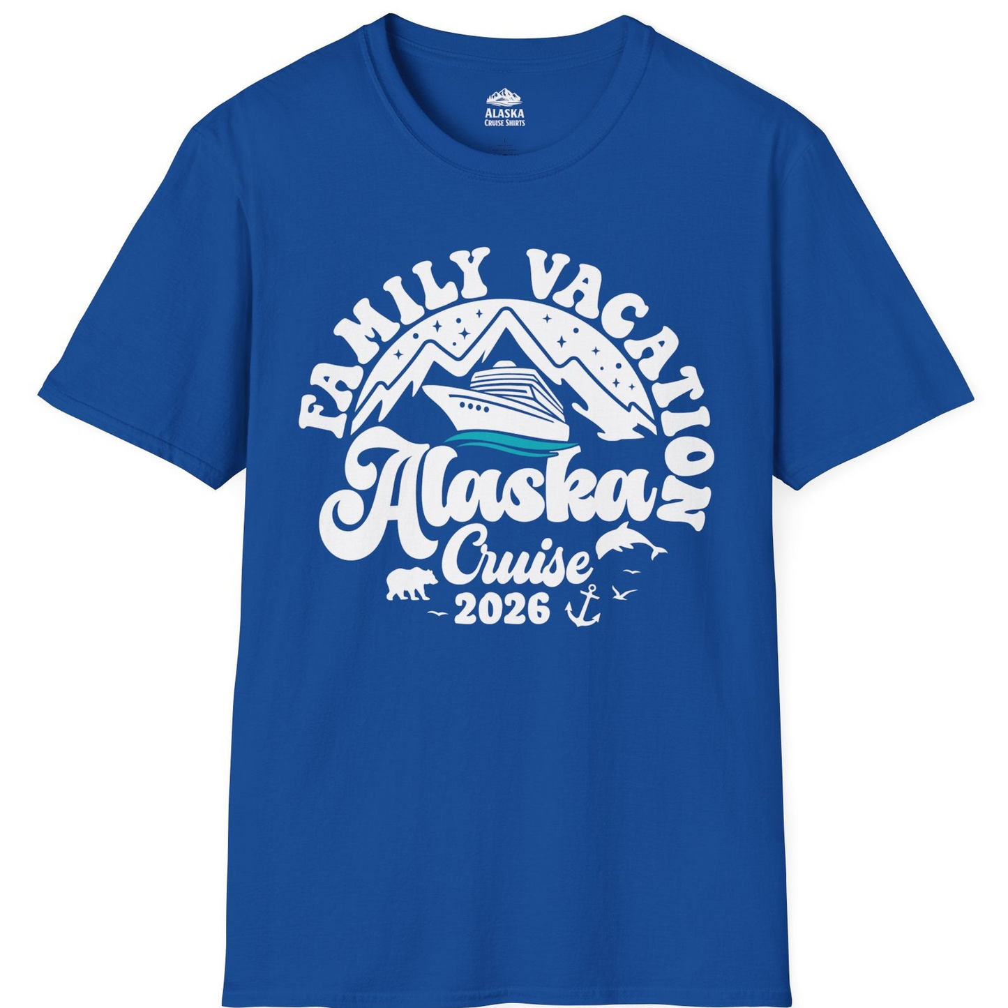Alaska Family Cruise Shirt T-Shirt – Royal – Alaska Cruise Shirts