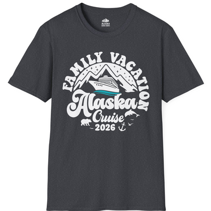Alaska Family Cruise Shirt T-Shirt – Dark Heather Grey – Alaska Cruise Shirts