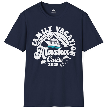 Alaska Family Cruise Shirt T-Shirt – Navy – Alaska Cruise Shirts