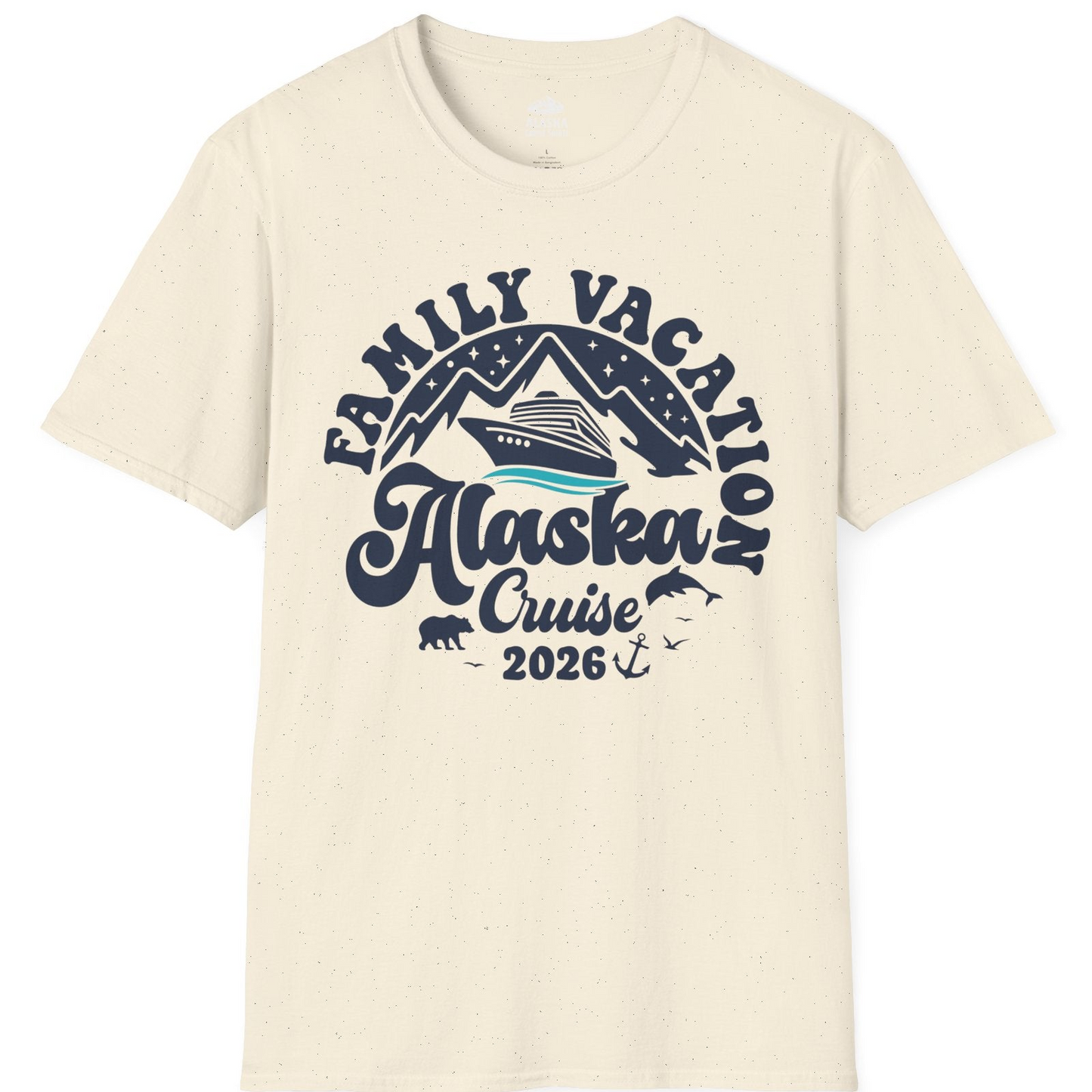 Alaska Family Cruise Shirt T-Shirt – Natural – Alaska Cruise Shirts