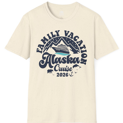 Alaska Family Cruise Shirt T-Shirt – Natural – Alaska Cruise Shirts