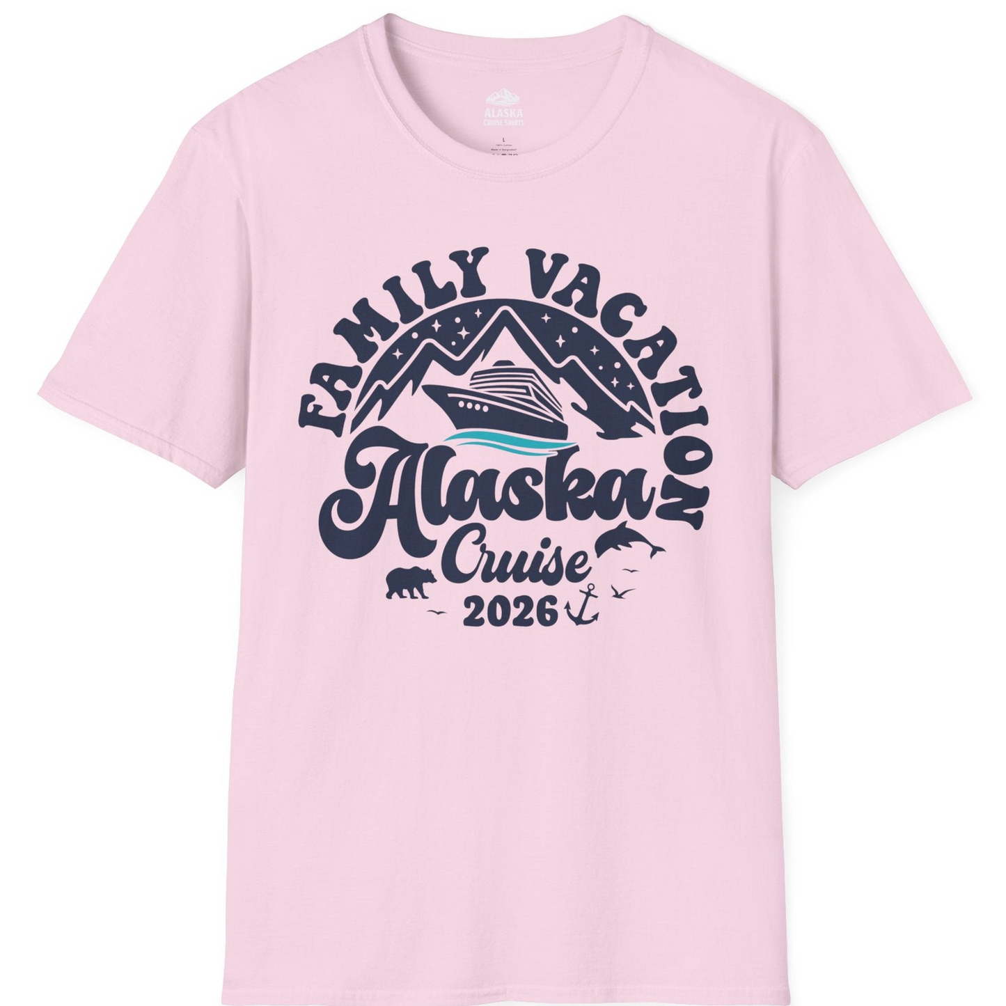 Alaska Family Cruise Shirt T-Shirt – Light Pink – Alaska Cruise Shirts
