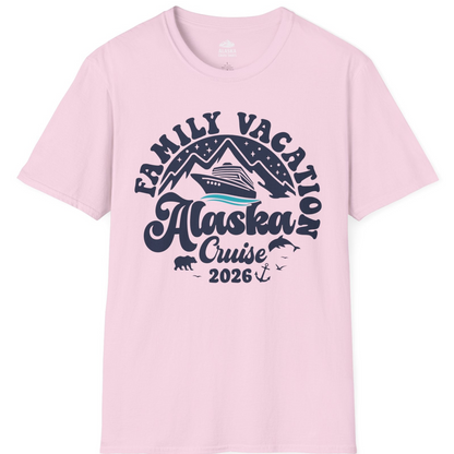 Alaska Family Cruise Shirt T-Shirt – Light Pink – Alaska Cruise Shirts
