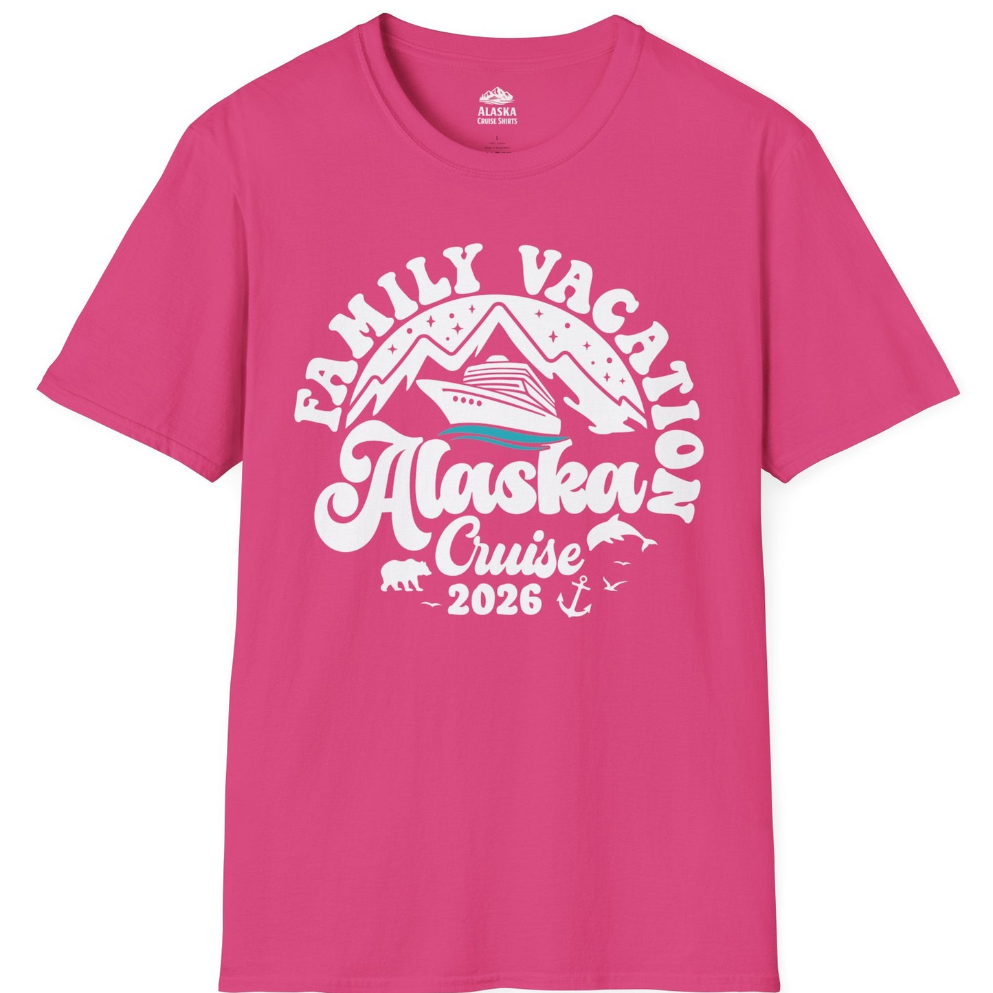 Alaska Family Cruise Shirt T-Shirt – Heliconia – Alaska Cruise Shirts