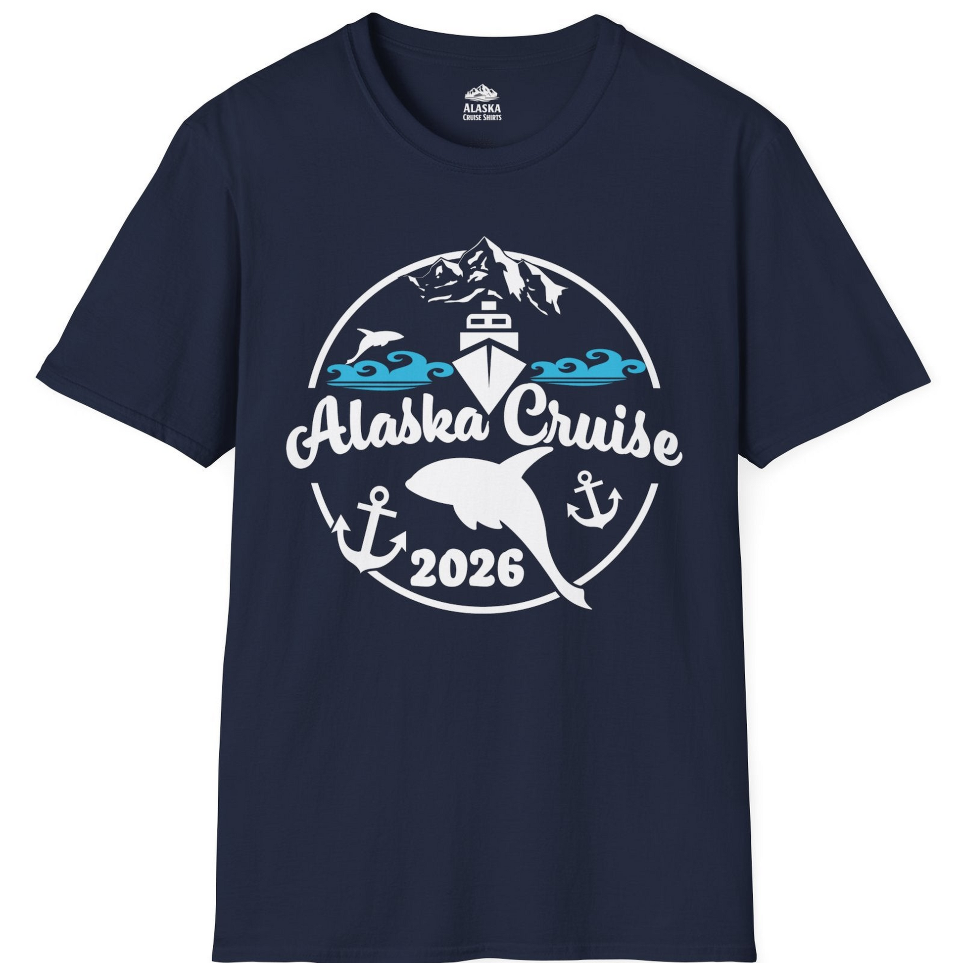 Alaska Cruise 2026 Shirt T-Shirt – Navy – Alaska Cruise Shirts