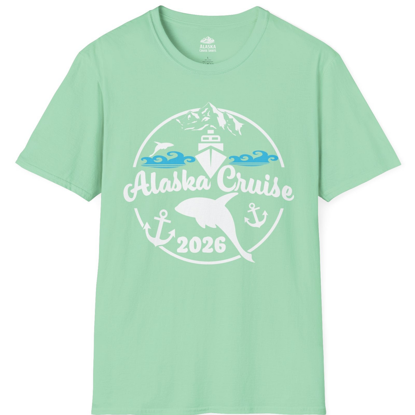 Alaska Cruise 2026 Shirt T-Shirt – Mint Green – Alaska Cruise Shirts