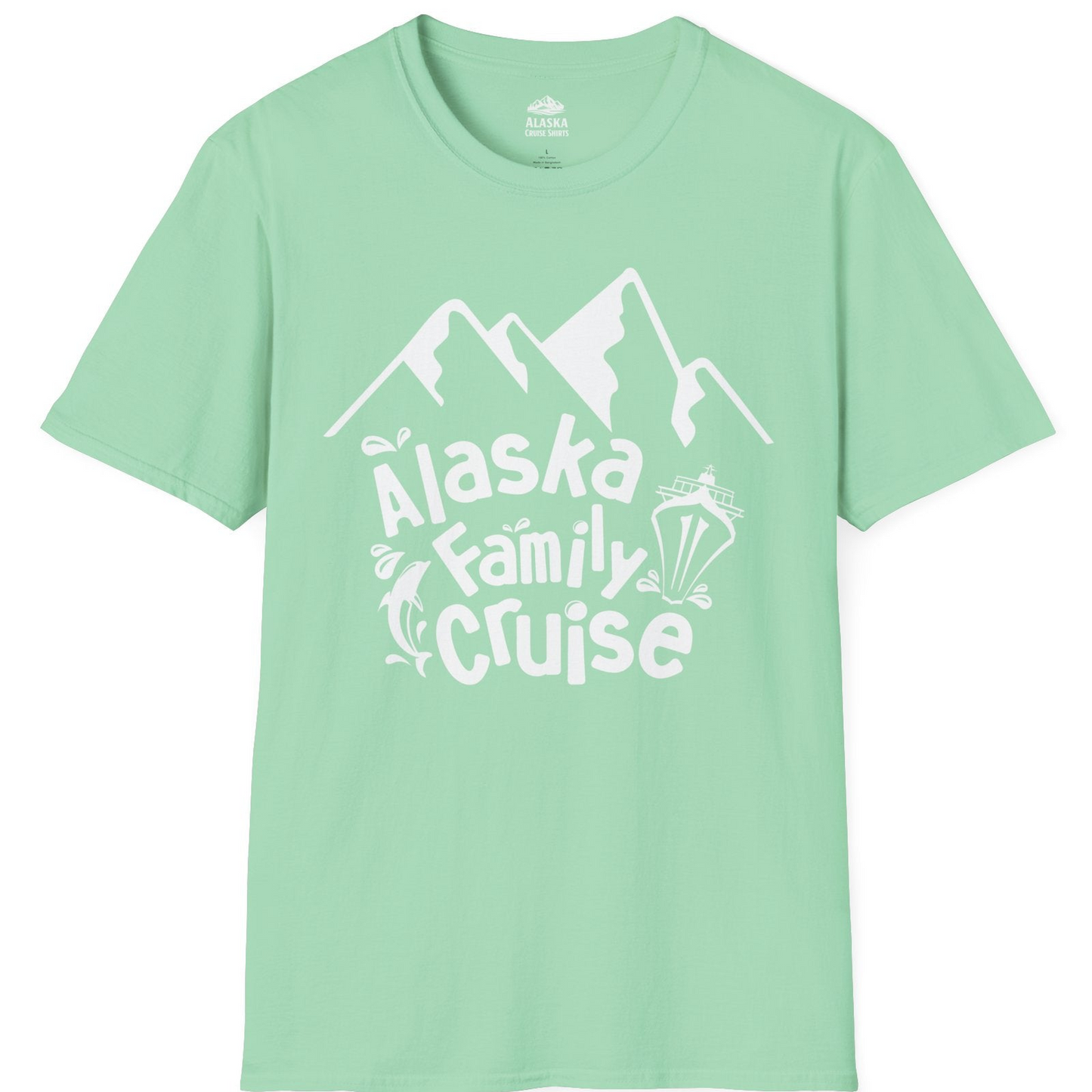 Alaska Family Cruise Adventure Shirt T-Shirt – Mint Green – Alaska Cruise Shirts