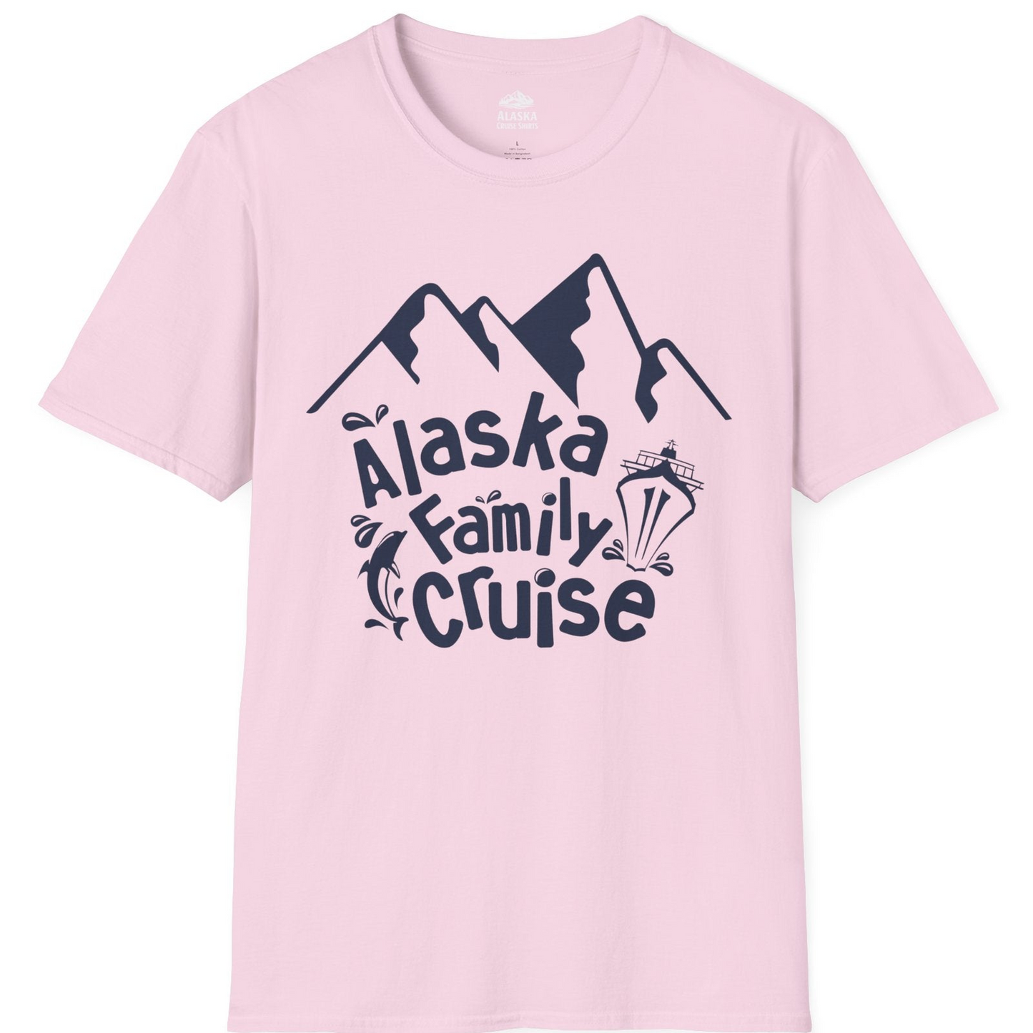 Alaska Family Cruise Adventure Shirt T-Shirt – Light Pink – Alaska Cruise Shirts