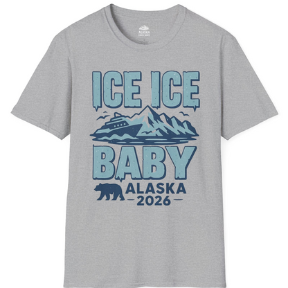 Ice Ice Baby Alaska Cruise Shirt T-Shirt – Sport Grey – Alaska Cruise Shirts