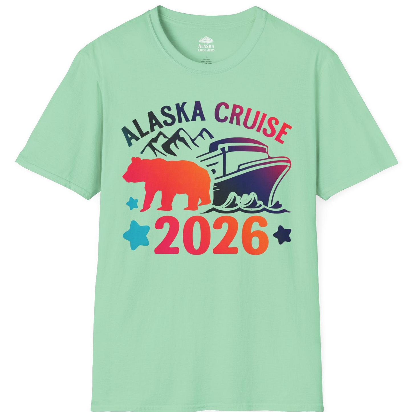 Alaska Cruise 2026 Shirt T-Shirt – Mint Green – Alaska Cruise Shirts