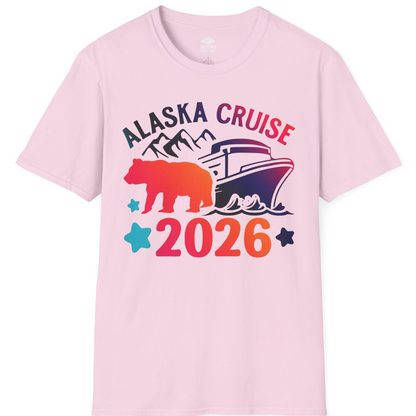 Alaska Cruise 2026 Shirt T-Shirt – Light Pink – Alaska Cruise Shirts
