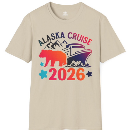 Alaska Cruise 2026 Shirt T-Shirt – Sand – Alaska Cruise Shirts