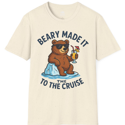 Funny Cruise Bear Shirt T-Shirt – Natural – Alaska Cruise Shirts