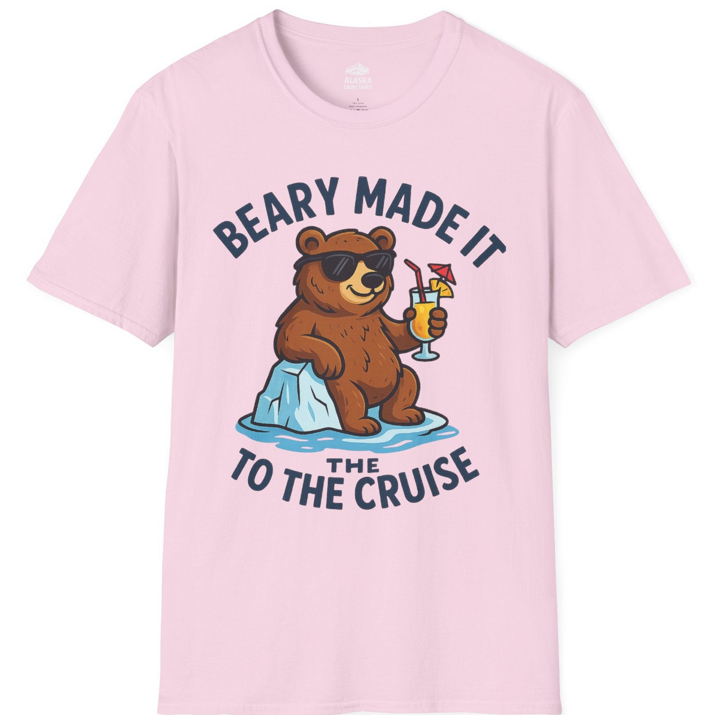 Funny Cruise Bear Shirt T-Shirt – Light Pink – Alaska Cruise Shirts