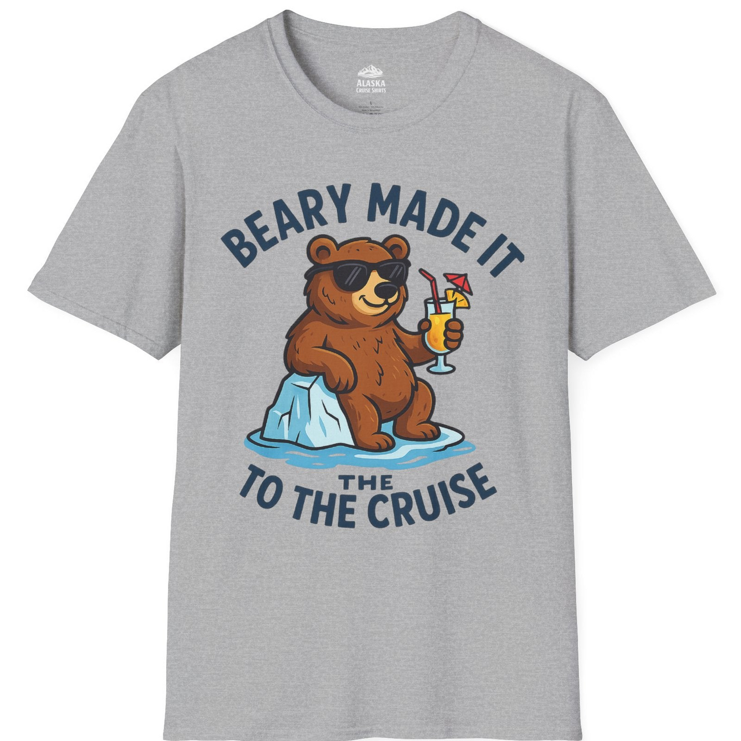 Funny Cruise Bear Shirt T-Shirt – Sport Grey – Alaska Cruise Shirts