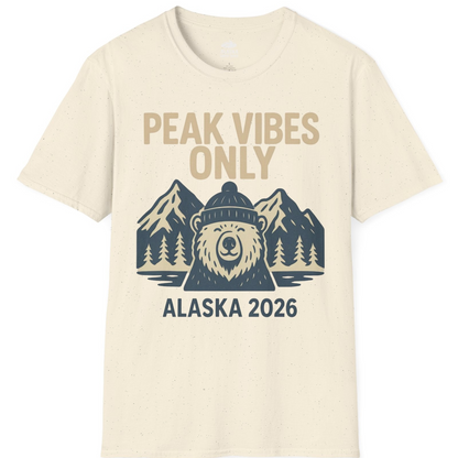 Alaska 2026 Mountain Adventure Bear T-Shirt – Natural – Alaska Cruise Shirts