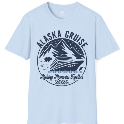 Alaska Cruise Adventure 2026 Shirt T-Shirt – Light Blue – Alaska Cruise Shirts