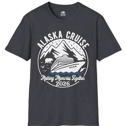 Alaska Cruise Adventure 2026 Shirt T-Shirt – Dark Heather Grey – Alaska Cruise Shirts