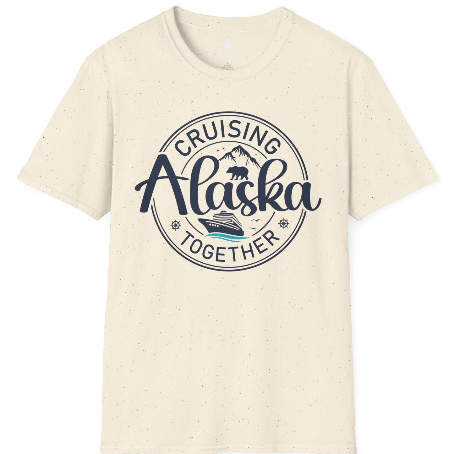 Alaska Cruise Adventure Retro Badge Shirt T-Shirt – Natural – Alaska Cruise Shirts