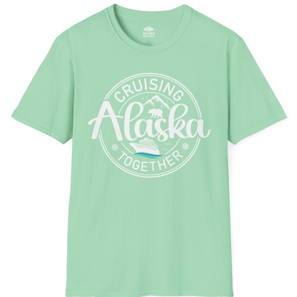 Alaska Cruise Adventure Retro Badge Shirt T-Shirt – Mint Green – Alaska Cruise Shirts