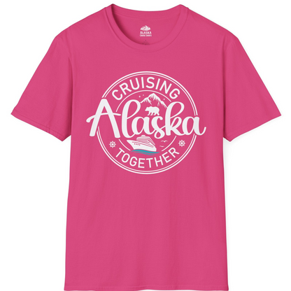 Alaska Cruise Adventure Retro Badge Shirt T-Shirt – Heliconia – Alaska Cruise Shirts