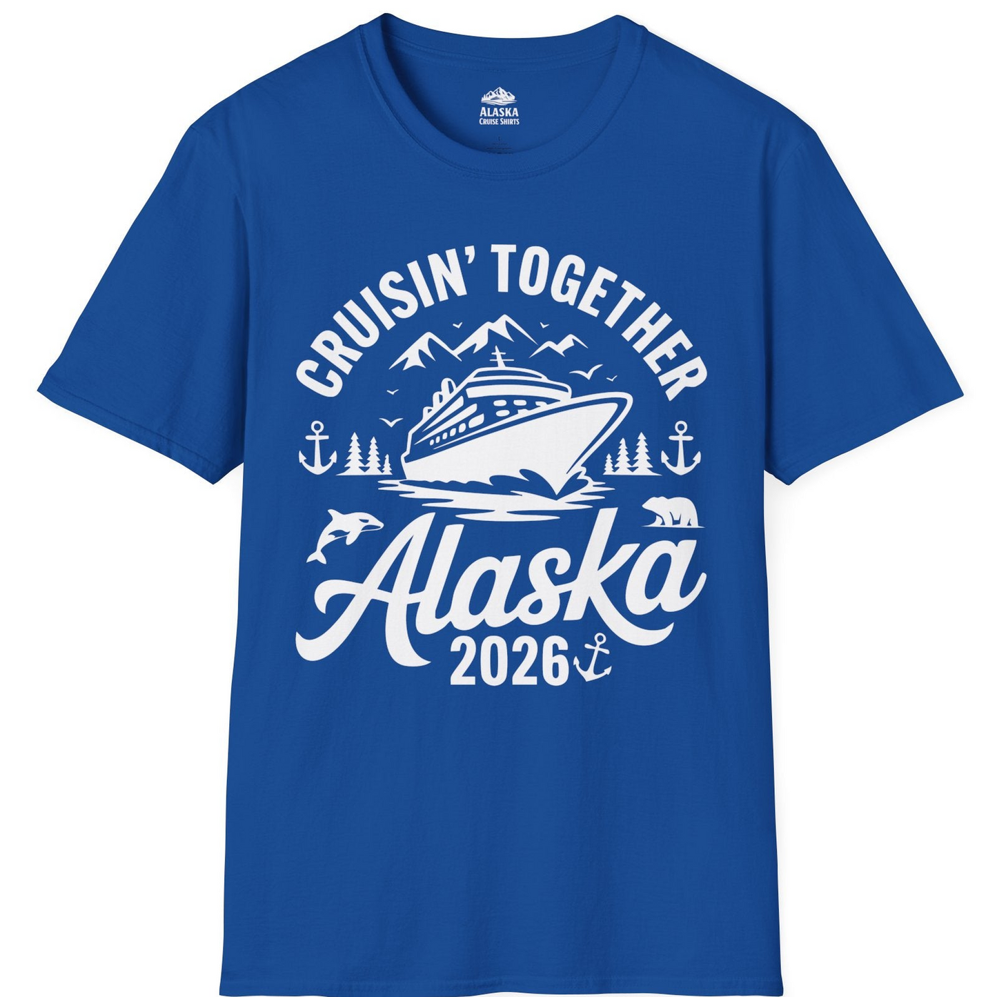 Alaska Cruise Adventure Shirt T-Shirt – Royal – Alaska Cruise Shirts
