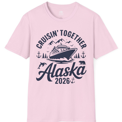 Alaska Cruise Adventure Shirt T-Shirt – Light Pink – Alaska Cruise Shirts