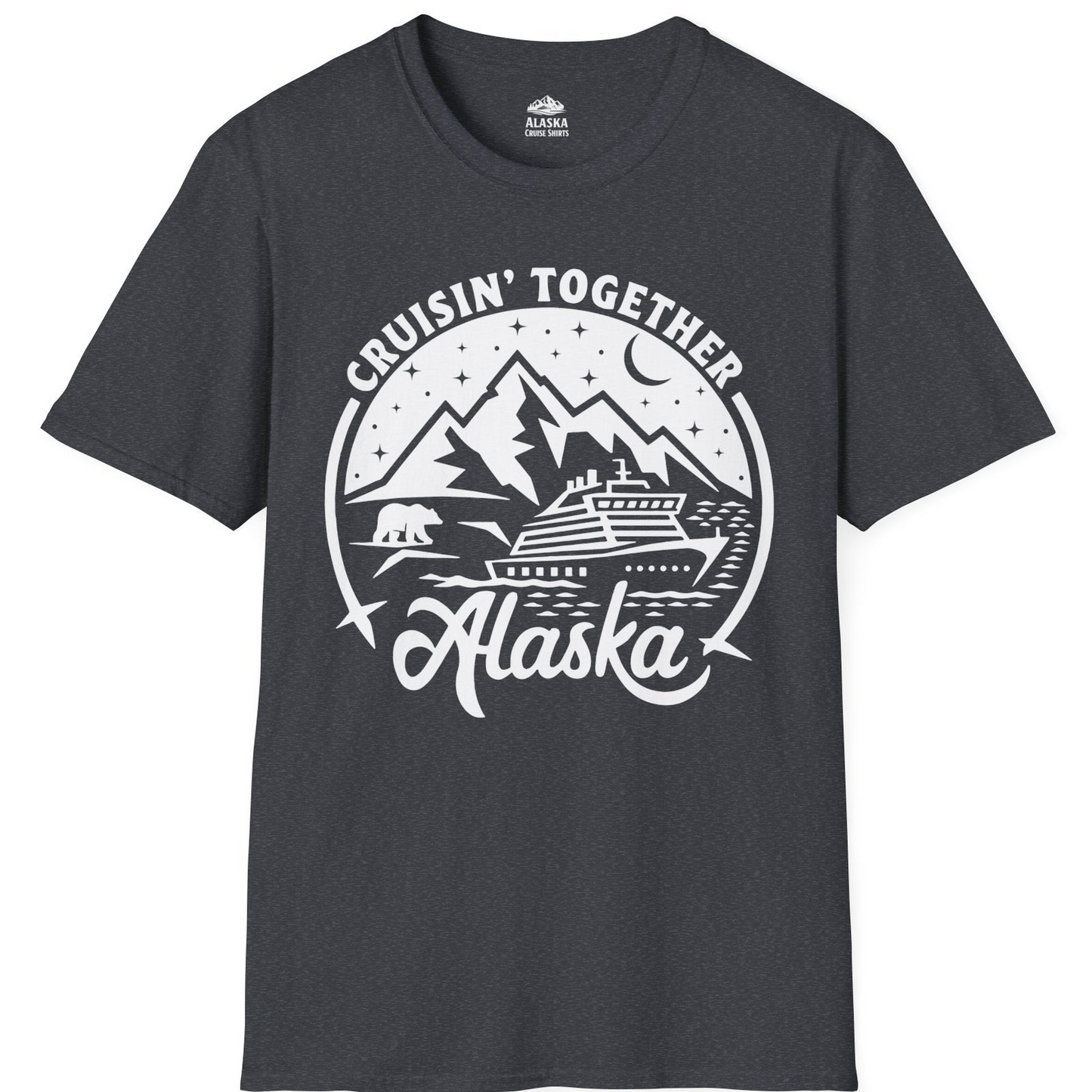 Alaska Cruise Adventure Shirt T-Shirt – Dark Heather Grey – Alaska Cruise Shirts