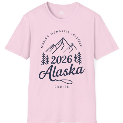2026 Alaska Cruise Making Memories Shirt T-Shirt – Light Pink – Alaska Cruise Shirts
