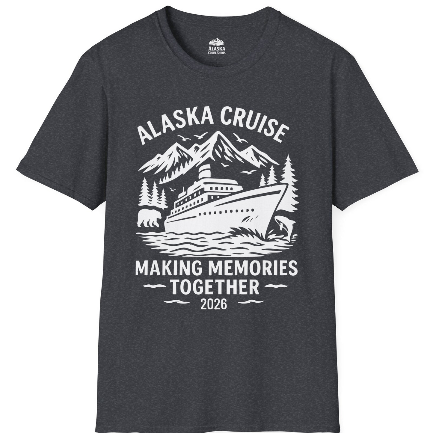 Alaska Cruise Shirt T-Shirt – Dark Heather Grey – Alaska Cruise Shirts
