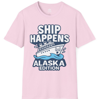 Ship Happens Alaska Cruise Shirt T-Shirt – Light Pink – Alaska Cruise Shirts