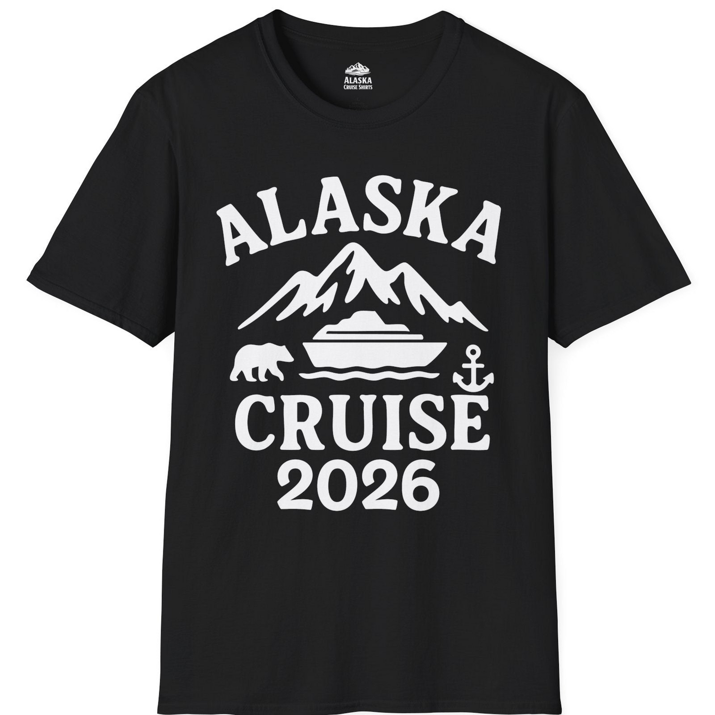 Alaska Cruise 2026 Shirt T-Shirt – Black – Alaska Cruise Shirts