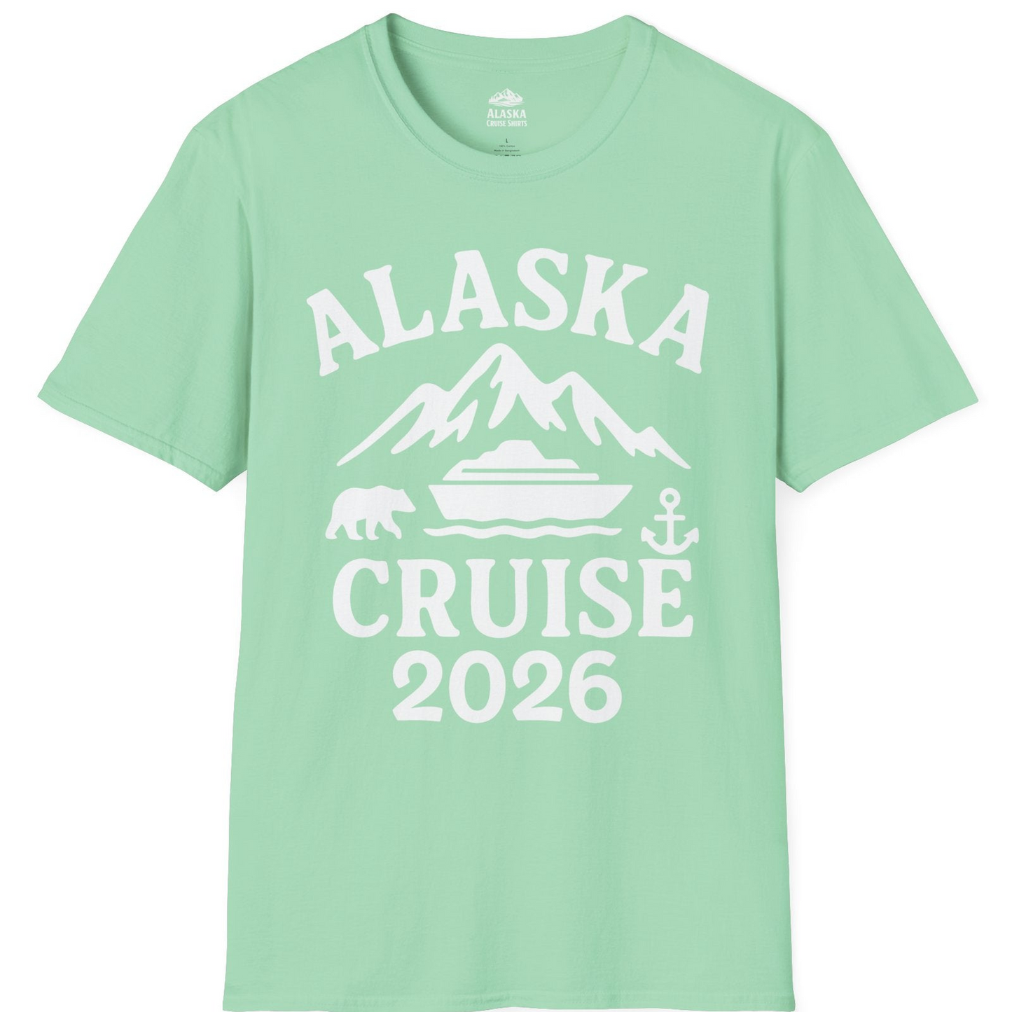 Alaska Cruise 2026 Shirt T-Shirt – Mint Green – Alaska Cruise Shirts