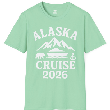 Alaska Cruise 2026 Shirt T-Shirt – Mint Green – Alaska Cruise Shirts