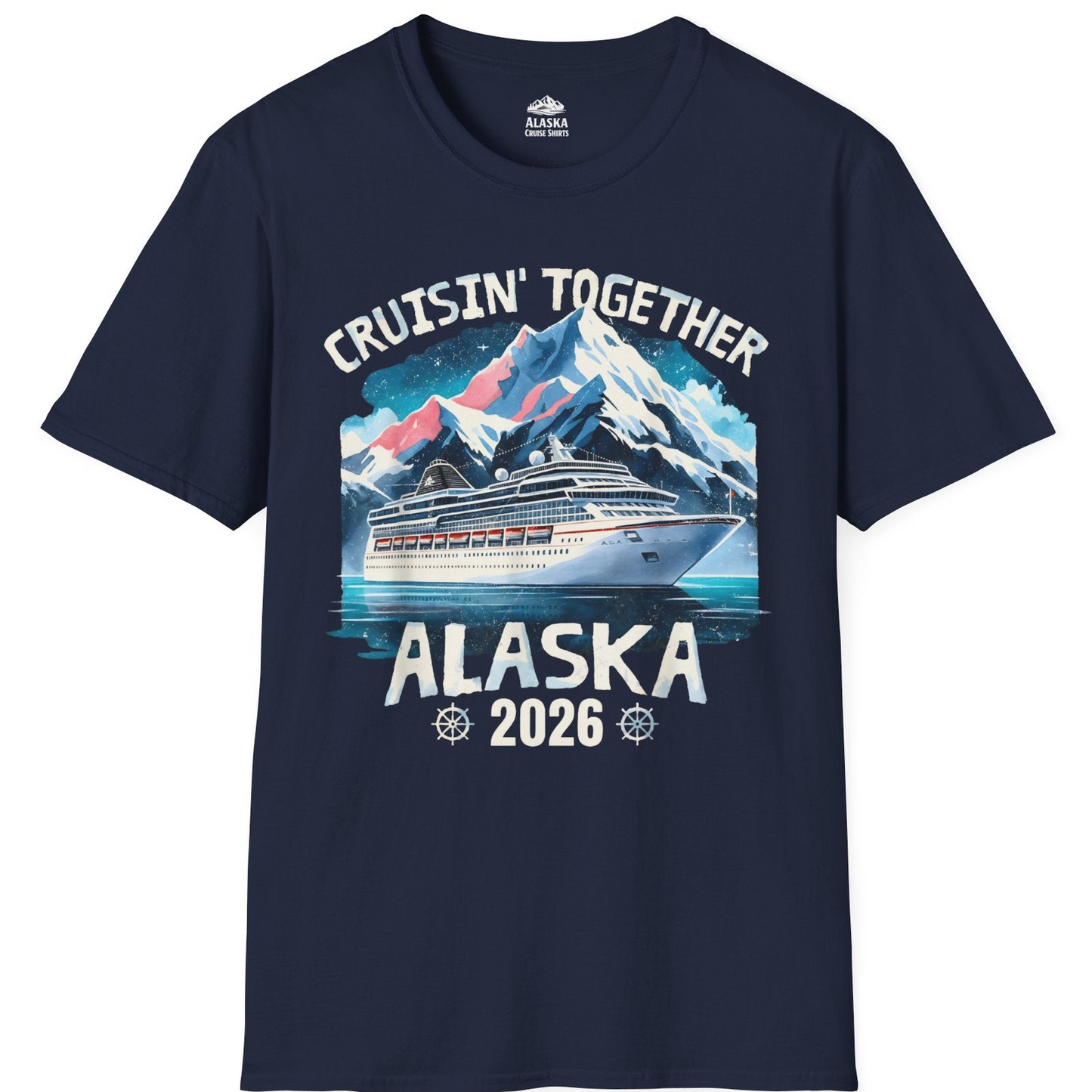 Alaska Cruise 2026 Shirt T-Shirt – Navy – Alaska Cruise Shirts