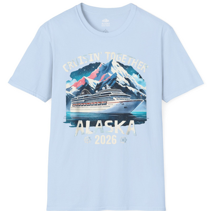 Alaska Cruise 2026 Shirt T-Shirt – Light Blue – Alaska Cruise Shirts
