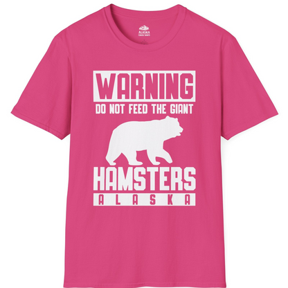 Funny Alaska Bear Giant Hamster Warning Sign Shirt for Travelers — T-Shirt T-Shirt – Heliconia – Alaska Cruise Shirts