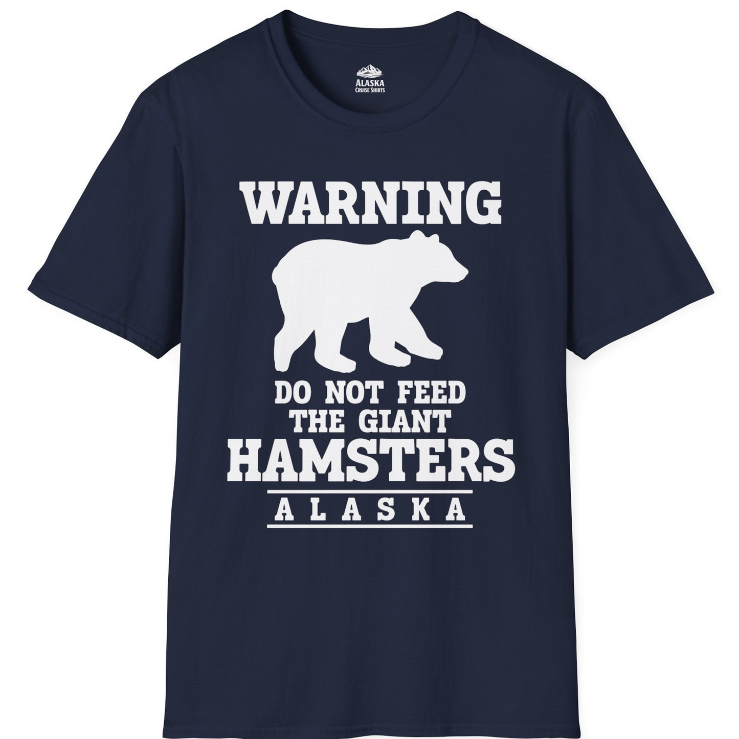 Funny Alaska Bear Warning Shirt T-Shirt – Navy – Alaska Cruise Shirts