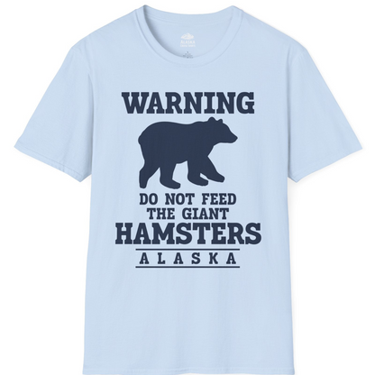 Funny Alaska Bear Warning Shirt T-Shirt – Light Blue – Alaska Cruise Shirts