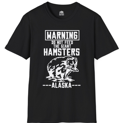 Funny Alaska Bear Warning Sign Shirt T-Shirt – Black – Alaska Cruise Shirts