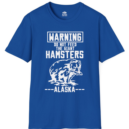 Funny Alaska Bear Warning Sign Shirt T-Shirt – Royal – Alaska Cruise Shirts