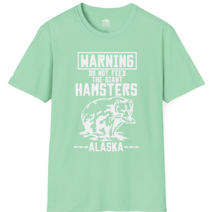 Funny Alaska Bear Warning Sign Shirt T-Shirt – Mint Green – Alaska Cruise Shirts