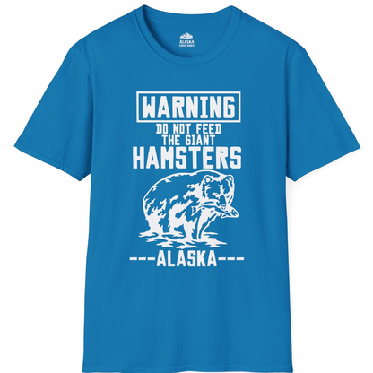 Funny Alaska Bear Warning Sign Shirt T-Shirt – Sapphire – Alaska Cruise Shirts