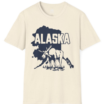Alaska Moose Silhouette Shirt T-Shirt – Natural – Alaska Cruise Shirts