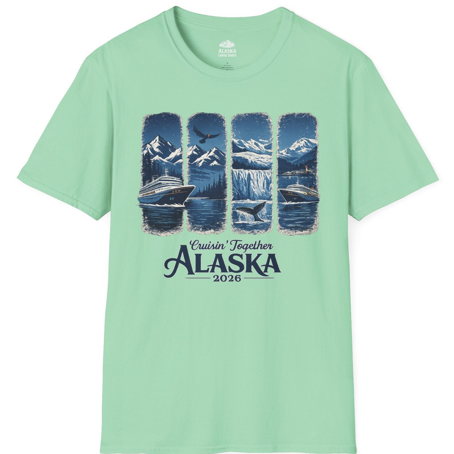 Alaska Cruise Adventure Shirt T-Shirt – Mint Green – Alaska Cruise Shirts