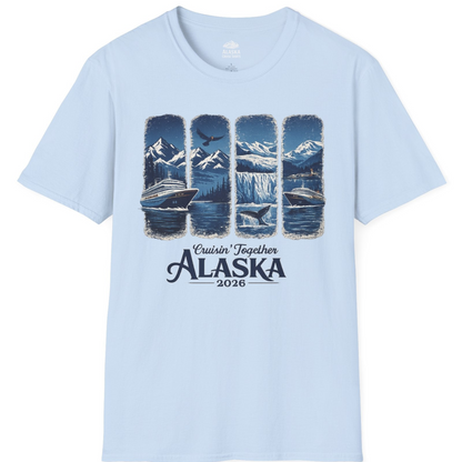 Alaska Cruise Adventure Shirt T-Shirt – Light Blue – Alaska Cruise Shirts