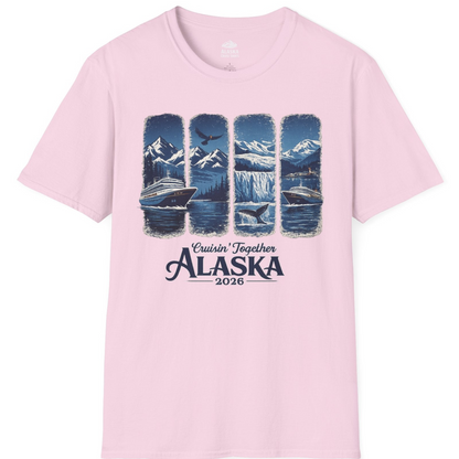 Alaska Cruise Adventure Shirt T-Shirt – Light Pink – Alaska Cruise Shirts