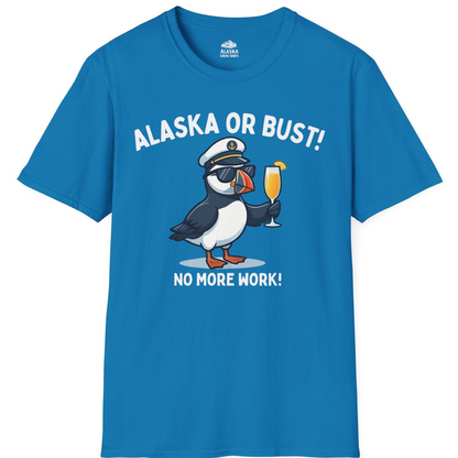 Funny Puffin Captain Alaska Cruise Shirt T-Shirt – Sapphire – Alaska Cruise Shirts