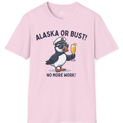 Funny Puffin Captain Alaska Cruise Shirt T-Shirt – Light Pink – Alaska Cruise Shirts